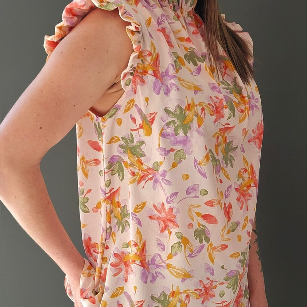 In Bloom Ruffle Sleeveless top